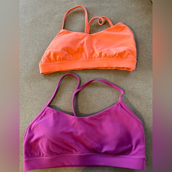 Lululemon Flow Y Nulu Bra size 10 in Raspberry Cream and Vivid Plum - Picture 3 of 7